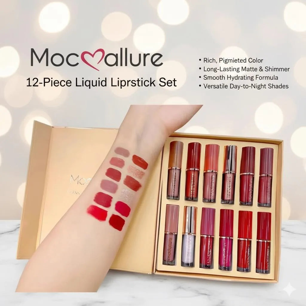 Mocallure 12 Shades Lip Set – Perfect Color for Every Look