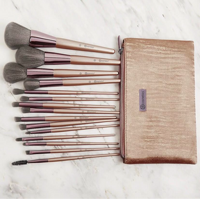 BH Cosmetics Lavish 15 Piece Brush Set with Brush Bag