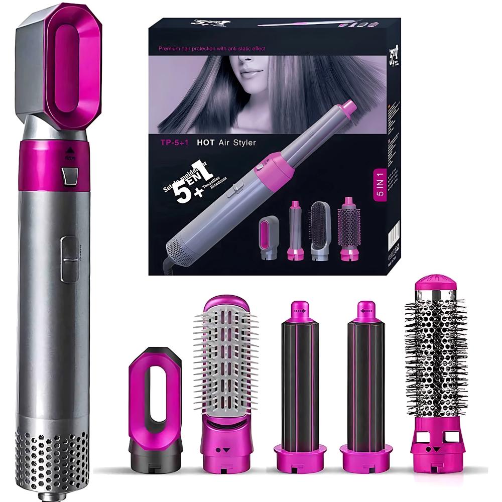 5-in-1 hot air styler with full attachment set