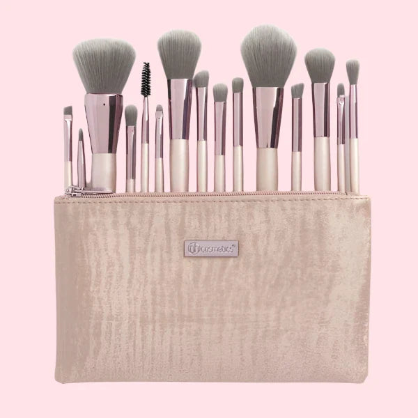 BH Cosmetics Lavish 15 Piece Brush Set with Brush Bag