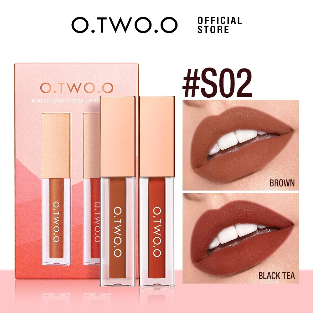 O Two O matte lock color lip glaze set