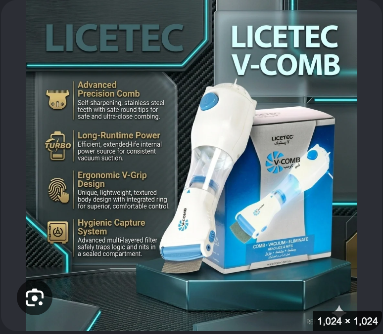 LICETEC V-COMB electric head lice and nit removal comb