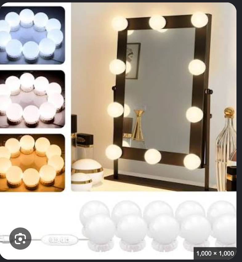 10 Bulb LED Vanity Mirror Lights 3 Color Modes