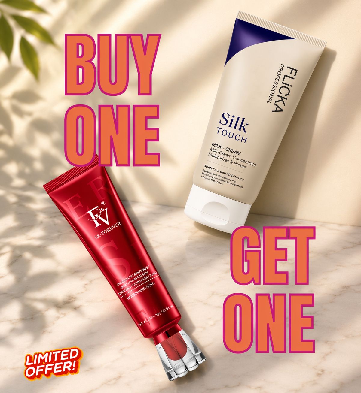 2 in 1 Bundle | Flicka Silk Touch & get FV Foundation