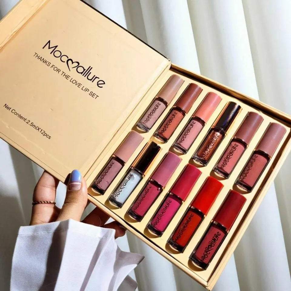 Mocallure 12 Shades Lip Set – Perfect Color for Every Look