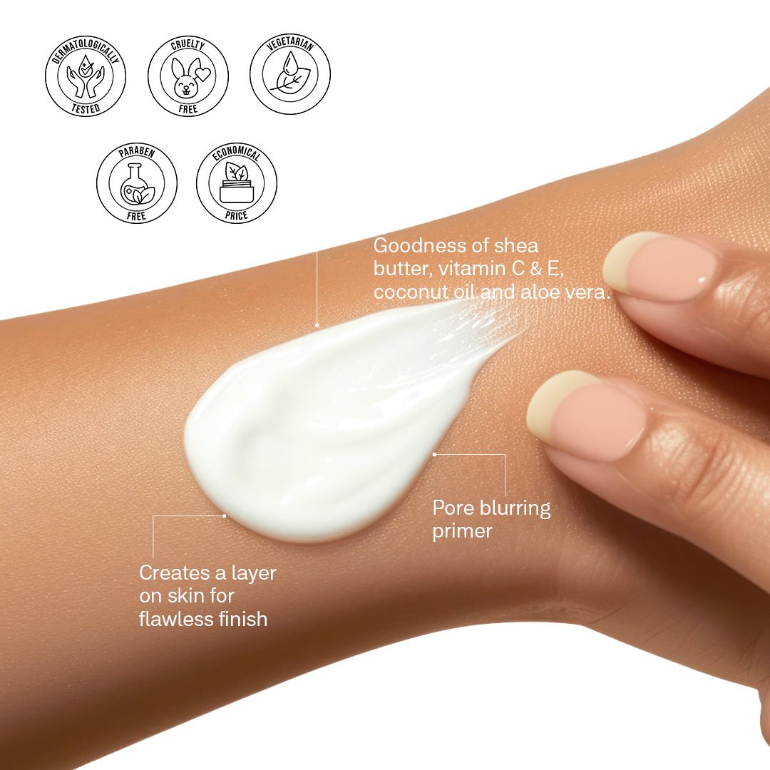 Flicka Silk Touch 3-in-1 Primer Moisturizer with SPF | Pore Blurring | Flicka